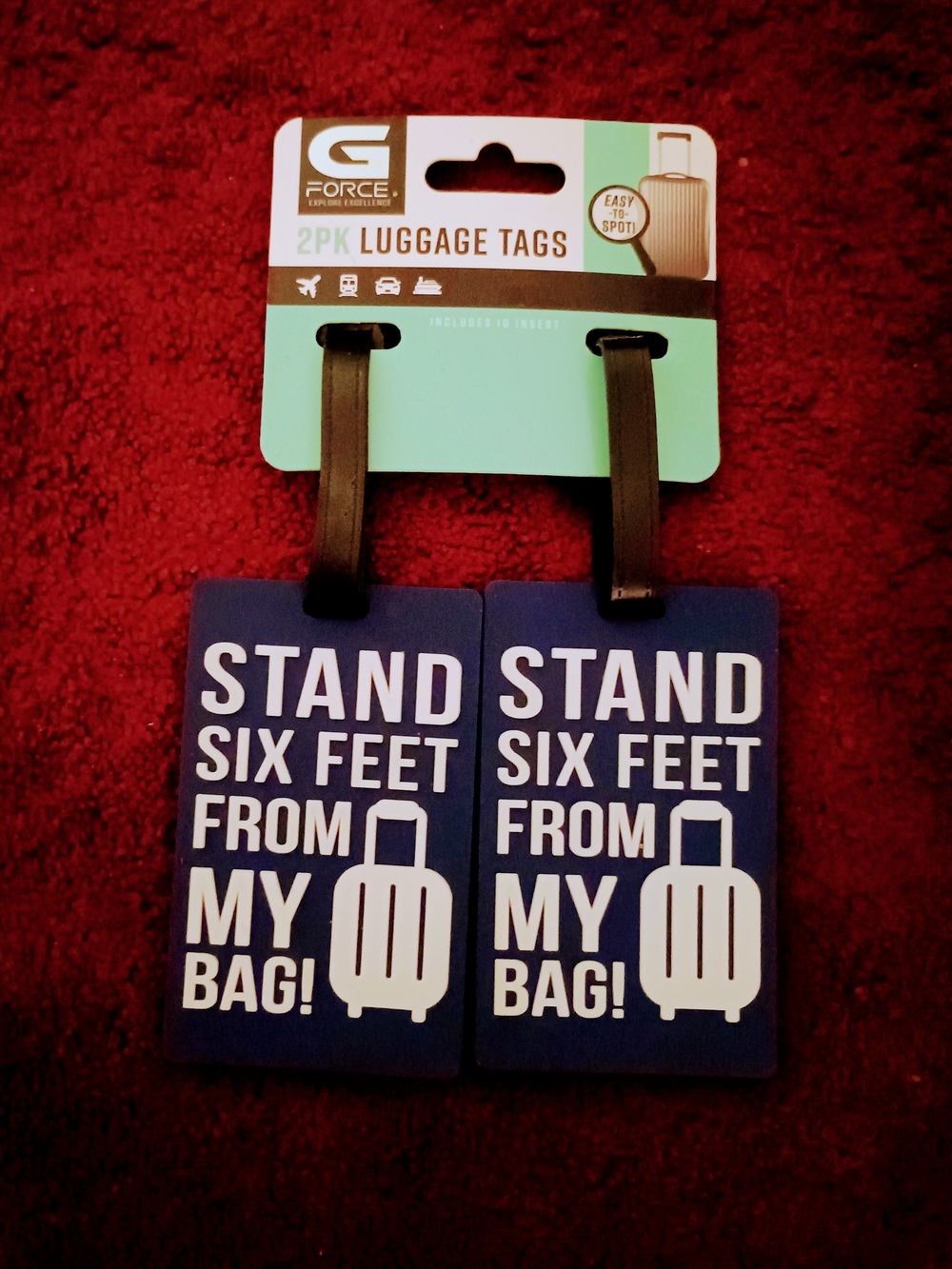 G/FORCE Navy & White Luggage Tags - 2 Pack